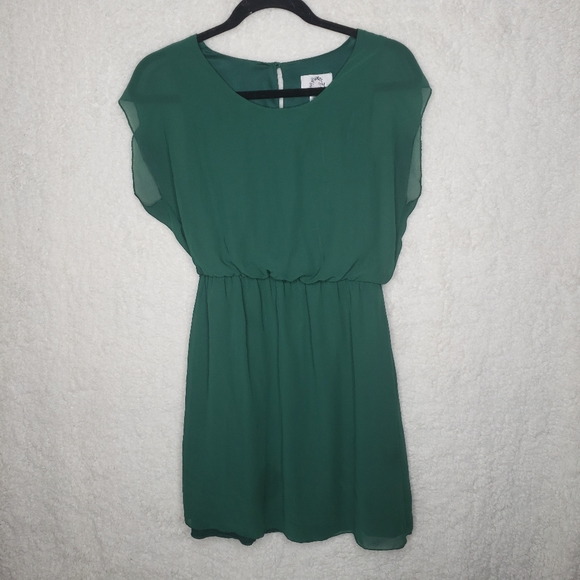 Sweet Storm | Green Blouson Dress sz m - Picture 1 of 6